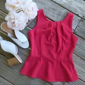Bright Pink Peplum Top